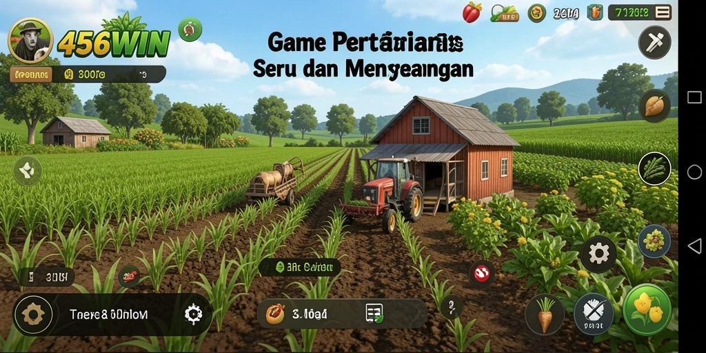 Tampilan gameplay <strong>456WIN</strong> yang menarik di kebun pertanian.