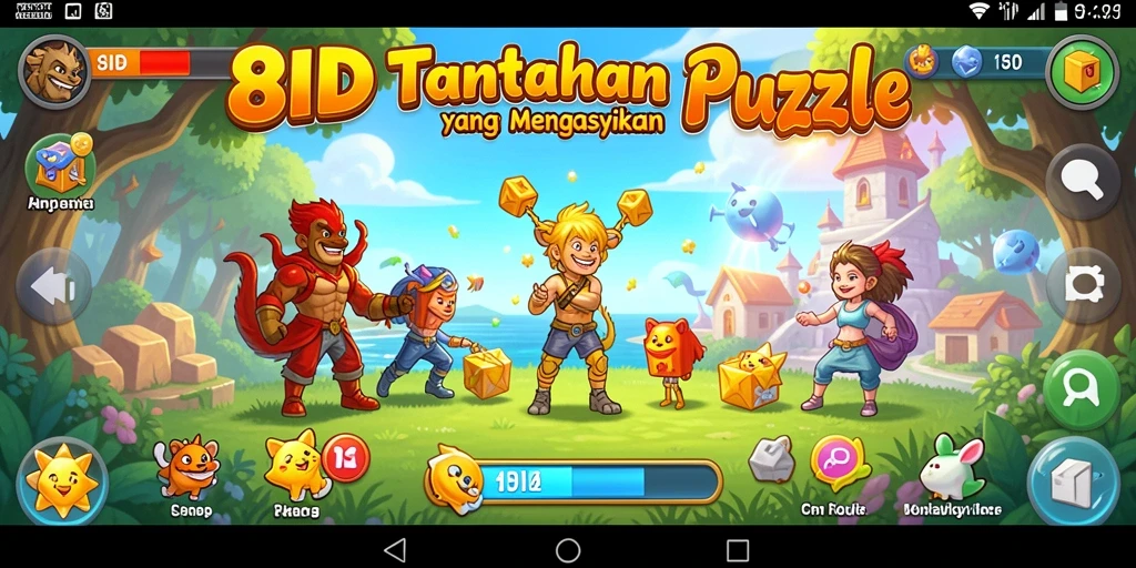 Tampilan permainan puzzle 8ID yang menantang dan menarik.