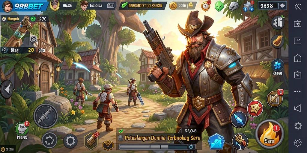 Tampilan gameplay menarik di dunia terbuka 988BET.