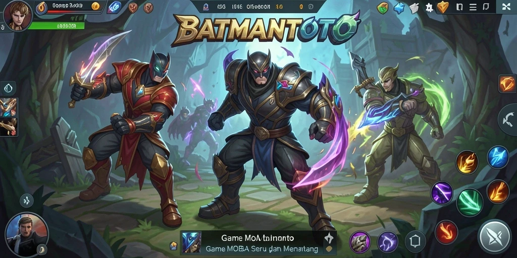 Screenshot gameplay <strong>BATMANTOTO</strong> yang menampilkan aksi seru MOBA.