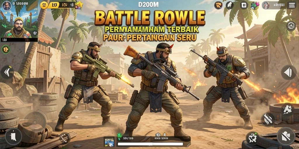 Tampilan aksi seru D200M dalam pertarungan Battle Royale.