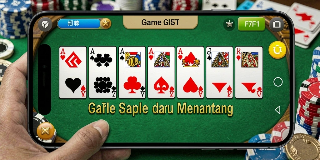 Gameplay seru saat bermain Gaple di F7F7 dengan teman.