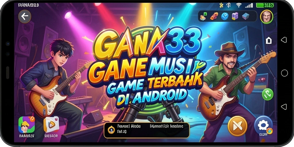 Tampilan gameplay seru di GANAS33 dengan berbagai lagu dan tantangan.