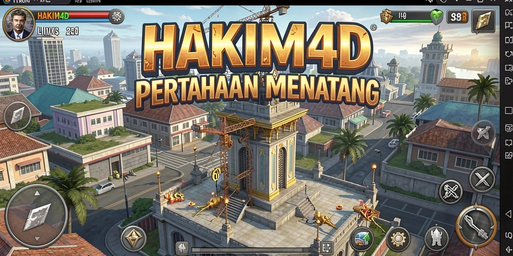 Tampilan menarik dari gameplay HAKIM4D menara Tower Defense.