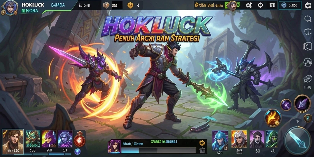 Screenshot gameplay HOKILUCK yang menunjukkan pertarungan intens antar pemain.