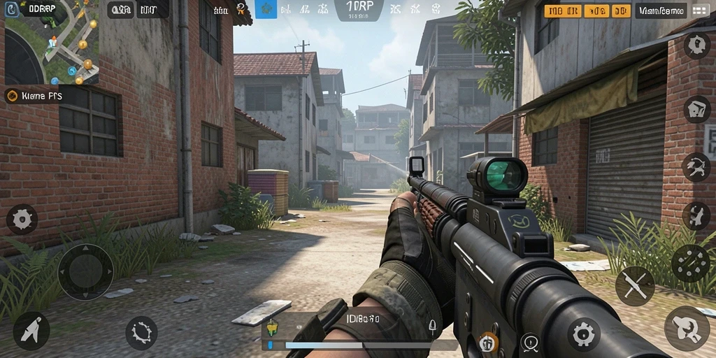 Tangkapan layar utama IDRRP menampilkan aksi intens dalam pertempuran FPS.