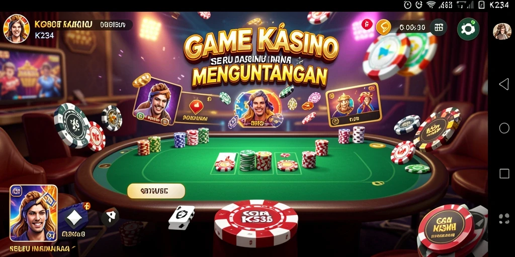 Screenshot K234 menampilkan gameplay kasino yang menarik dan mengasyikkan.