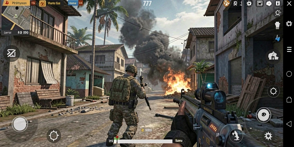 Tampilan gameplay TPS yang seru dan mendebarkan dalam L777.