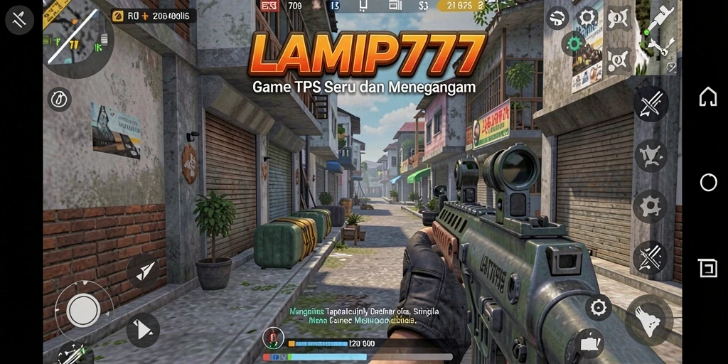 Screenshot gameplay LAMPU777 menampilkan aksi menegangkan dalam pertempuran TPS.