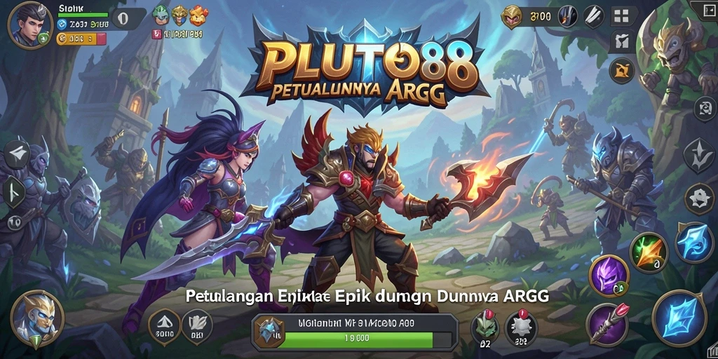 Tangkapan layar menampilkan aksi pertempuran seru dalam PLUTO88.
