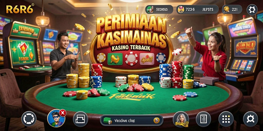 Screenshot R6R6 menampilkan gameplay Kasino yang mendebarkan.