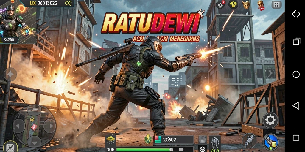 Screenshot menampilkan aksi seru dalam permainan RATUDEWI.