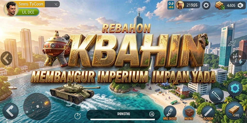 Tampilan gameplay menarik dalam game Tycoon REBAHIN.