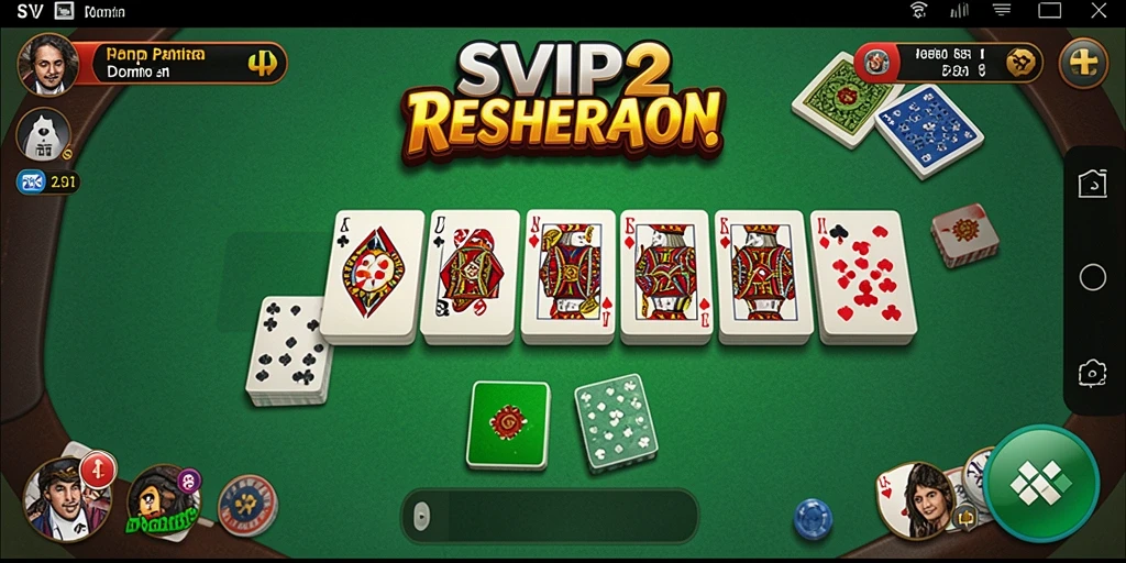 Tampilan gameplay seru dalam SVIP2 saat bermain Domino.