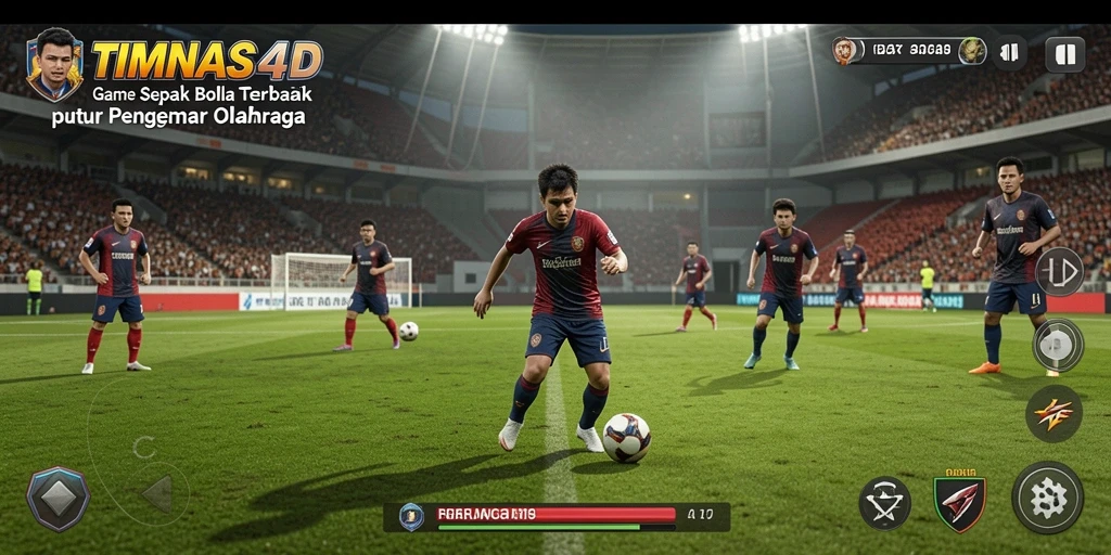 Tampilan gameplay seru di TIMNAS4D dengan aksi sepak bola menarik.