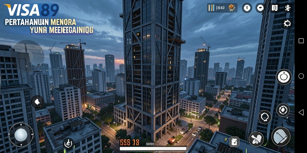 Screenshot yang menampilkan aksi pertahanan menara yang seru.
