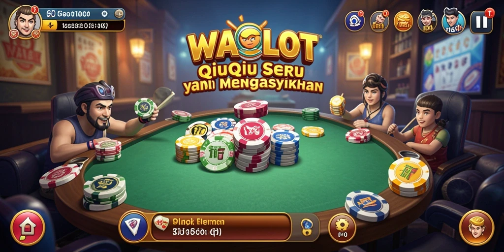 Tampilan menarik dari gameplay QiuQiu di WASLOT.